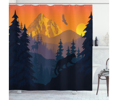 Wild Nature Landscape Art Shower Curtain