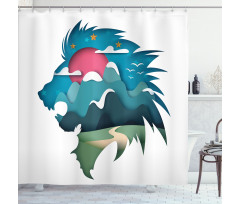 Creative Landscape Animal Shower Curtain