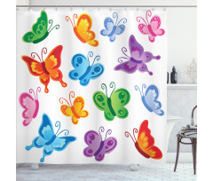 Colorful Ornate Wings Shower Curtain