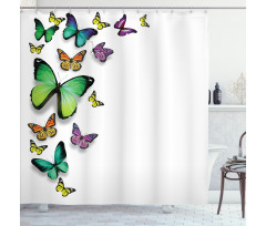 Bohem Wild Butterflies Shower Curtain