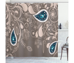 Orienta Swirled Branch Shower Curtain