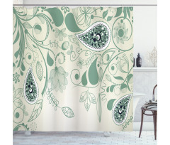 Floral Vintage Patterns Shower Curtain