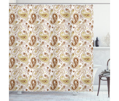 Floral Paisley Tulips Shower Curtain