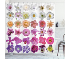 Flowers Petunia Botanic Shower Curtain