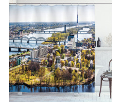 View of Old Riga City Shower Curtain