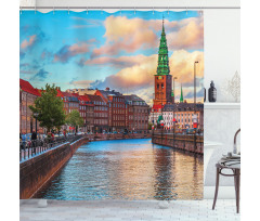 Sunset of Copenhagen Shower Curtain
