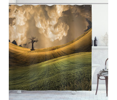 Landscape Sky Tree Shower Curtain