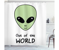 Out of This World UFO Being Shower Curtain