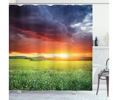 Sunset Modern View Shower Curtain