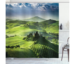 Sunrise in the Valley Shower Curtain