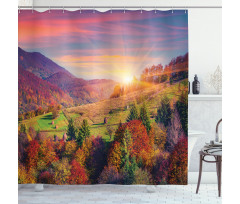 Morning in Mountain Tree Shower Curtain