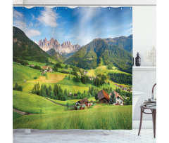 Alps in the Spring Shower Curtain