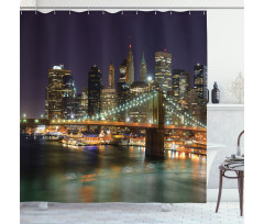 Nighttime Picturesque Shower Curtain