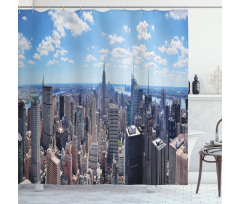 Skyscrapers Aerial View Shower Curtain