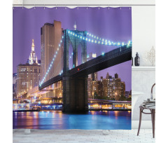 Bridge Towards Manhattan Shower Curtain