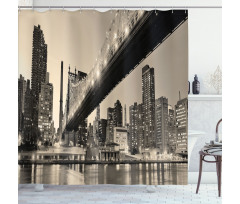 Vintage Queensboro Bridge Shower Curtain