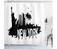 Cool Calligraphic Layout Shower Curtain