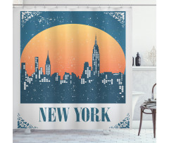 New York City at Sunset Shower Curtain