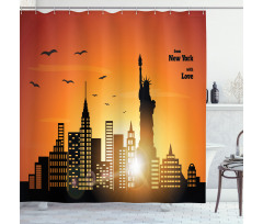 New York with Love Shower Curtain