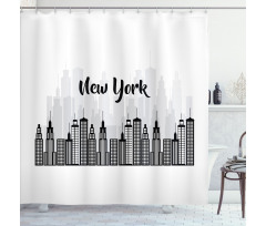 Monochrome and Modern Shower Curtain