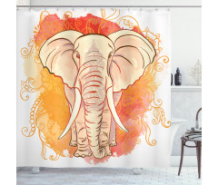 Eastern Elephant Pattern Shower Curtain