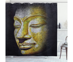 Old Ancient Gothic Statue Shower Curtain