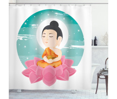 Meditation Lotus Art Shower Curtain