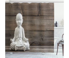 Meditating Asian Baby Shower Curtain