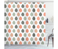 Rhythmic Autumnal Leaves Shower Curtain