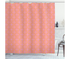 Bicolour Polka Dot Graphic Shower Curtain