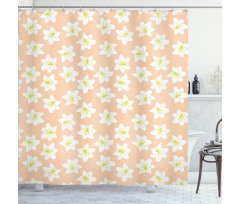 Abstract Lilium Candidum Shower Curtain