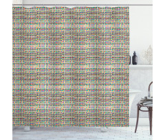 Continuing Round Squares Shower Curtain