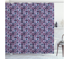 Colorful Flower Art Designs Shower Curtain