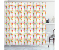 Repeated Colorful Shapes Shower Curtain