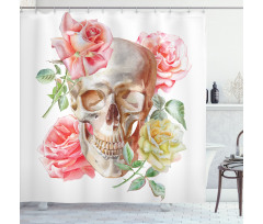 Romantic Roses Floral Shower Curtain