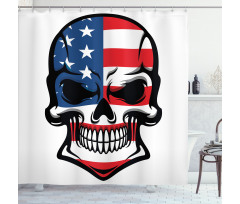 Scary Skull Art Shower Curtain