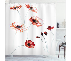 Watercolor Nature Shower Curtain