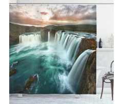 Wild Nature Waterfall Shower Curtain