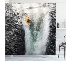 Cliffs Waterfall Canoe Shower Curtain