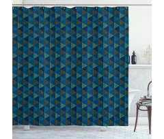 Triangles Themed Abstract Shower Curtain