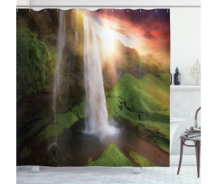 Sunset Sky in Iceland Shower Curtain