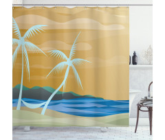 Sandy Exotic Beach Shower Curtain