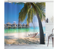 Caribbean Tropical Coast Shower Curtain