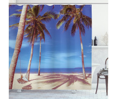 Ocean Palms Warm Beach Shower Curtain