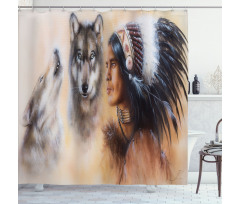 Old Feather Shower Curtain