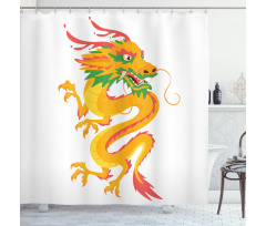 Fierce Animal Cartoon Design Shower Curtain