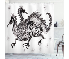 3 Headed Wild Character Shower Curtain