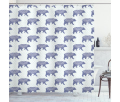 Ornaments on Forest Animal Shower Curtain