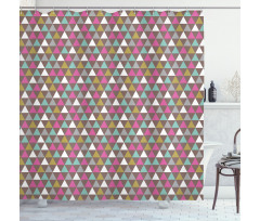 Colorful Vintage Triangles Shower Curtain