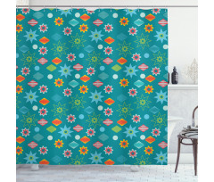 Ornate Colorful Elements Shower Curtain